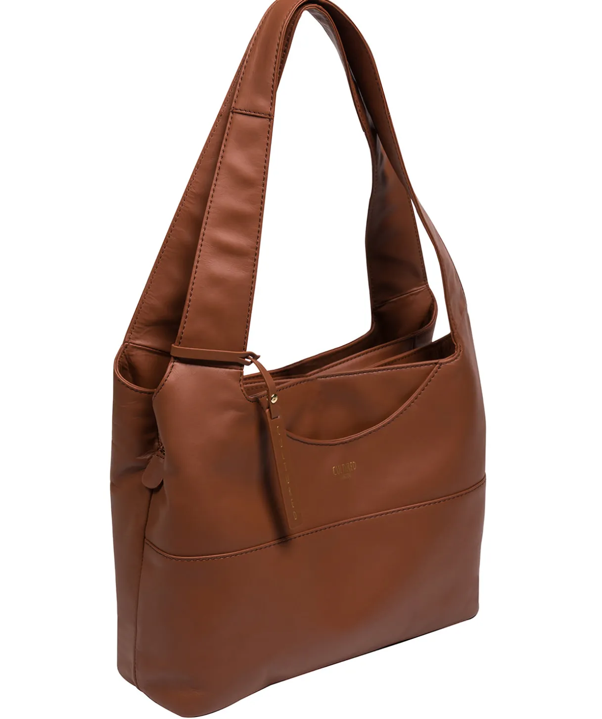 Ariel' Oak Leather Shoulder Bag