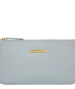 Arlesey' Cashmere Blue Leather Clutch Bag