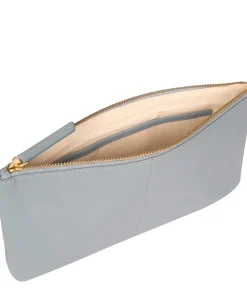 Arlesey' Cashmere Blue Leather Clutch Bag