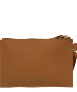 Arreton' Saddle Tan Vegetable-Tanned Leather Clutch Bag