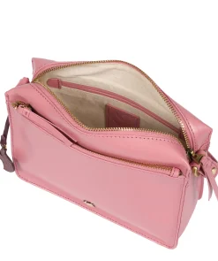 Aurora' Blush Leather Cross Body Bag