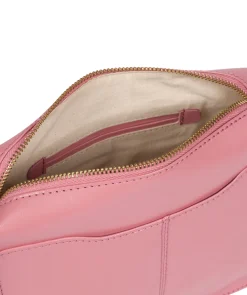Aurora' Blush Leather Cross Body Bag