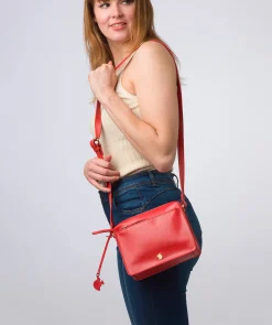 Aurora' Orangeade Leather Cross Body Bag