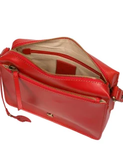 Aurora' Orangeade Leather Cross Body Bag
