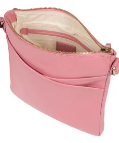 Avril' Blush Leather Cross Body Bag