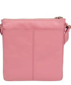 Avril' Blush Leather Cross Body Bag