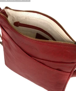 Avril' Chilli Pepper Leather Cross Body Bag