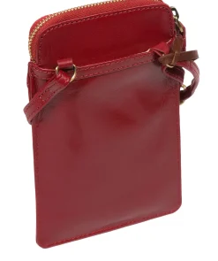 Bambino' Chilli Pepper Leather Cross Body Phone Bag