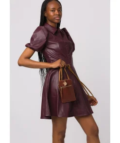 Bambino' Conker Brown & Dark Tan Leather Cross Body Phone Bag