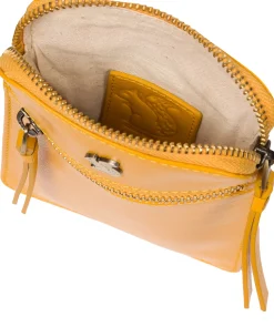 Bambino' Lemon Drop Leather Cross Body Phone Bag