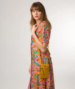 Bambino' Lemon Drop Leather Cross Body Phone Bag