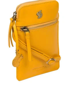 Bambino' Lemon Drop Leather Cross Body Phone Bag