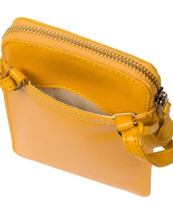 Bambino' Lemon Drop Leather Cross Body Phone Bag
