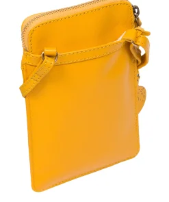 Bambino' Lemon Drop Leather Cross Body Phone Bag