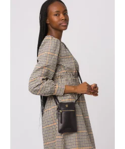 Bambino' Navy Leather Cross Body Phone Bag