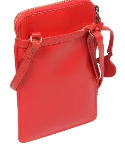 Bambino' Orangeade Leather Cross Body Phone Bag