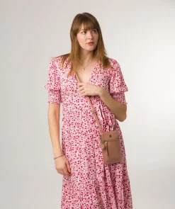 Bambino' Subtle Pink Leather Cross Body Phone Bag
