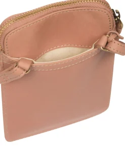 Bambino' Subtle Pink Leather Cross Body Phone Bag