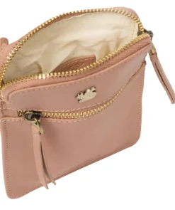 Bambino' Subtle Pink Leather Cross Body Phone Bag