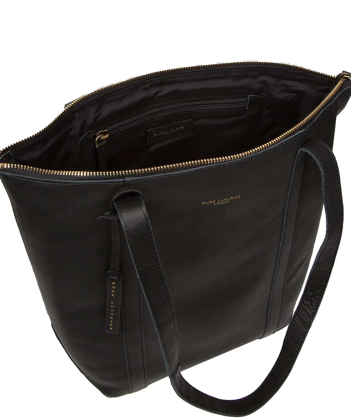 Banbury' Black Leather Tote Bag