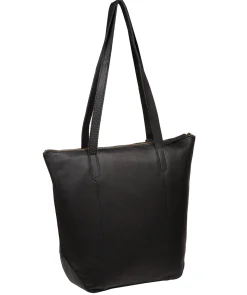Banbury' Black Leather Tote Bag