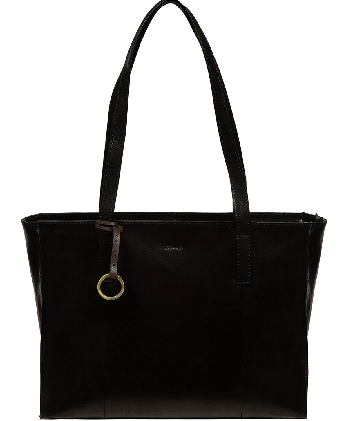 Bella' Black Leather Tote Bag