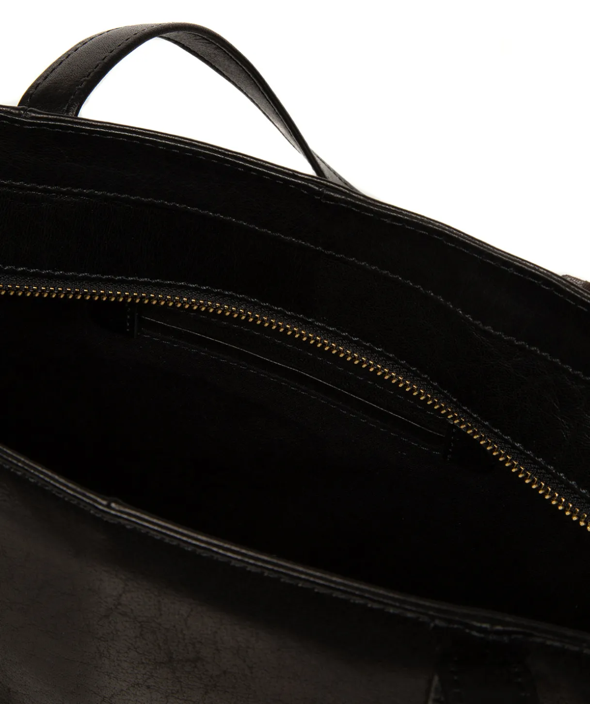 Bella' Black Leather Tote Bag