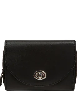 Belle' Black Leather Purse