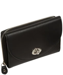 Belle' Black Leather Purse