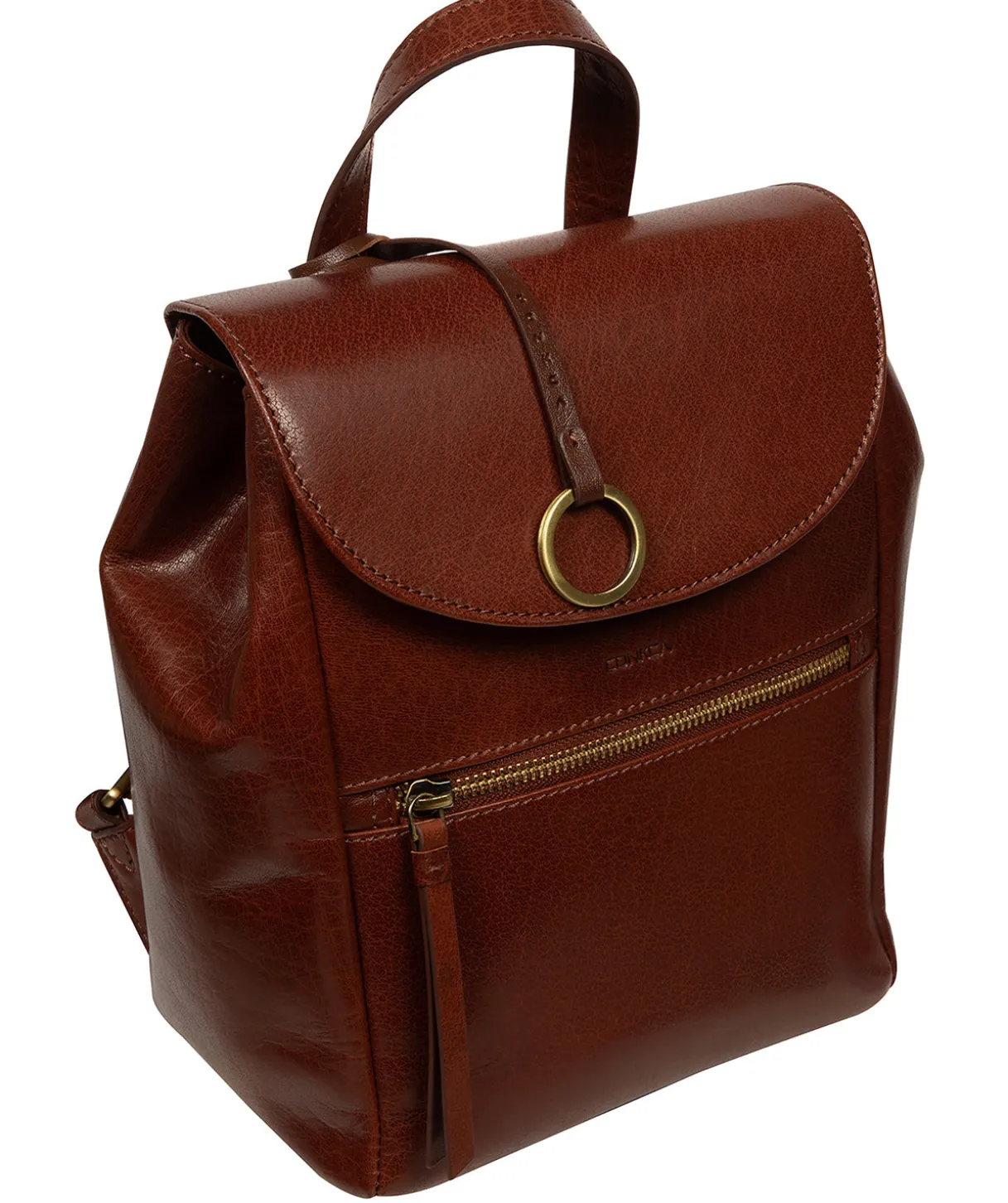 Belle' Conker Brown Leather Backpack
