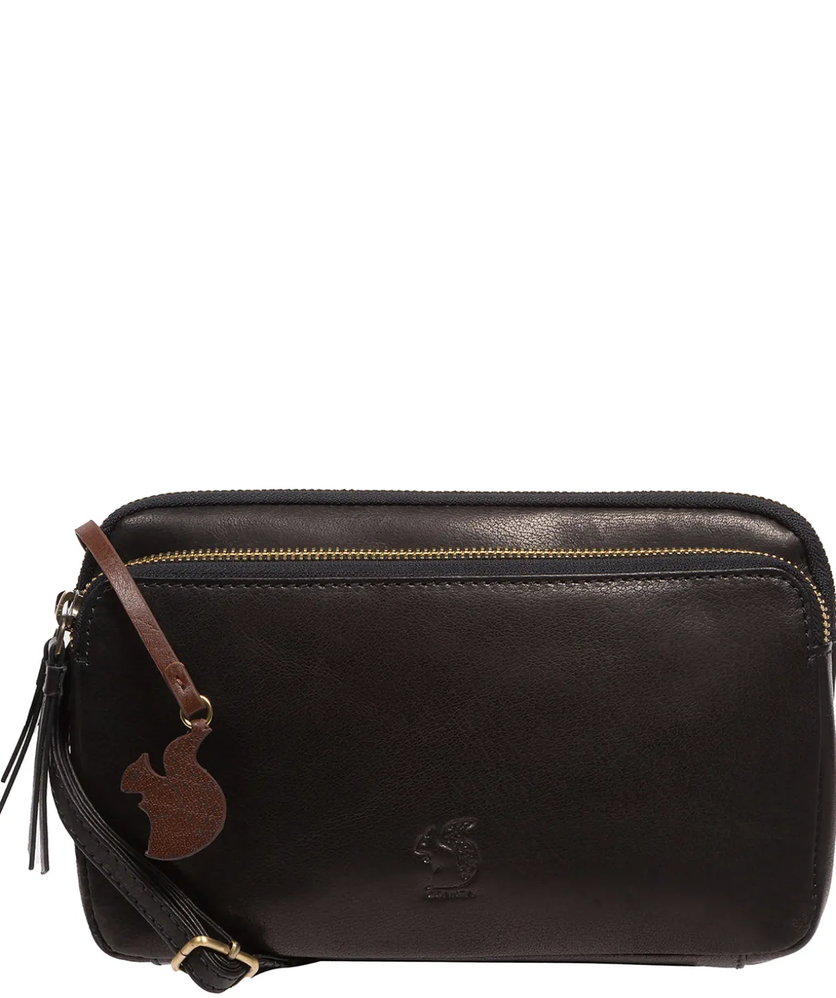 Birdie' Black Leather Cross Body Bag
