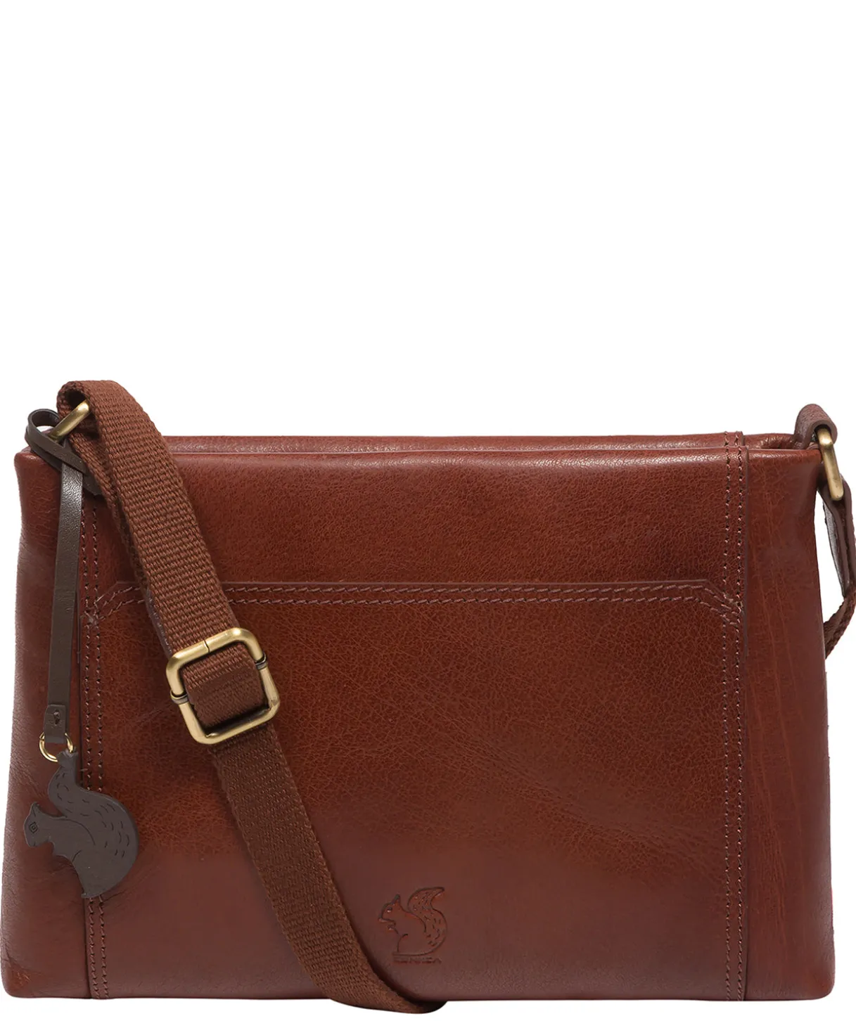 Blossom' Conker Brown Leather Cross Body Bag