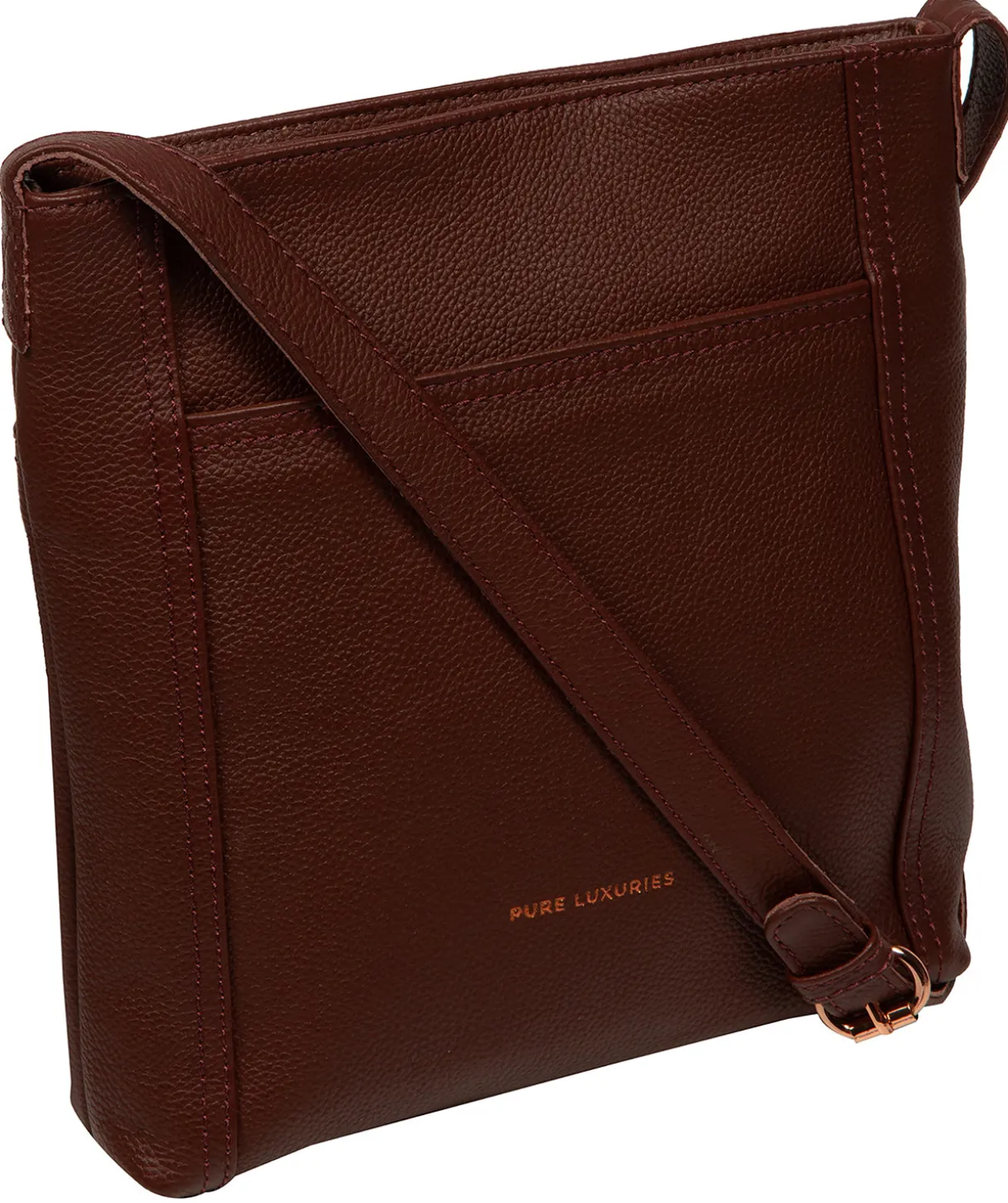 Bodham' Chestnut Leather Cross Body Bag