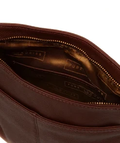 Bodham' Chestnut Leather Cross Body Bag