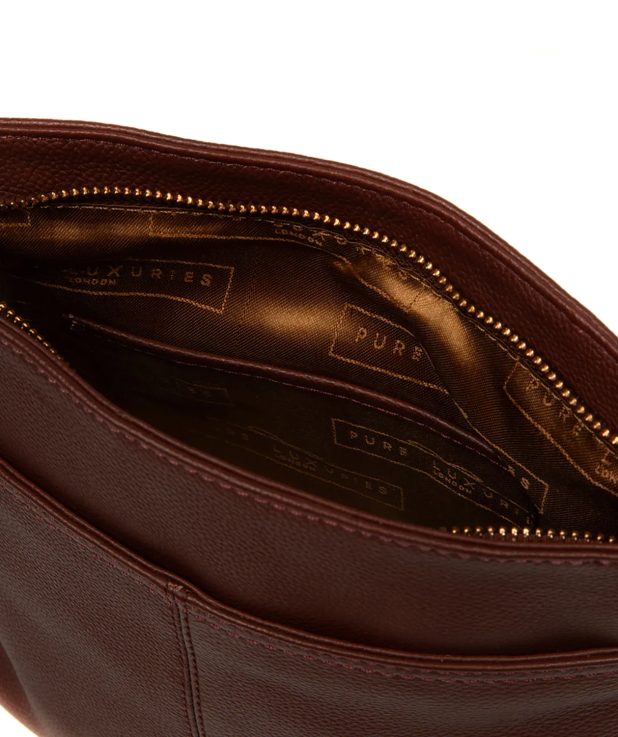 Bodham' Chestnut Leather Cross Body Bag