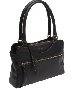 Brianna' Black Leather Handbag