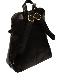 Brielle' Black Leather Backpack
