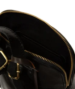 Brielle' Black Leather Backpack