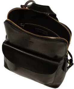Brielle' Black Leather Backpack