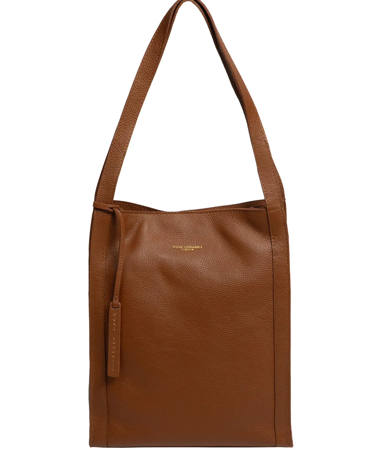 Brighton' Tan Leather Shopper Bag