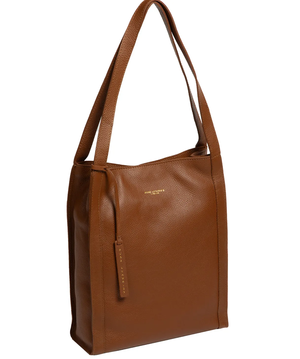 Brighton' Tan Leather Shopper Bag