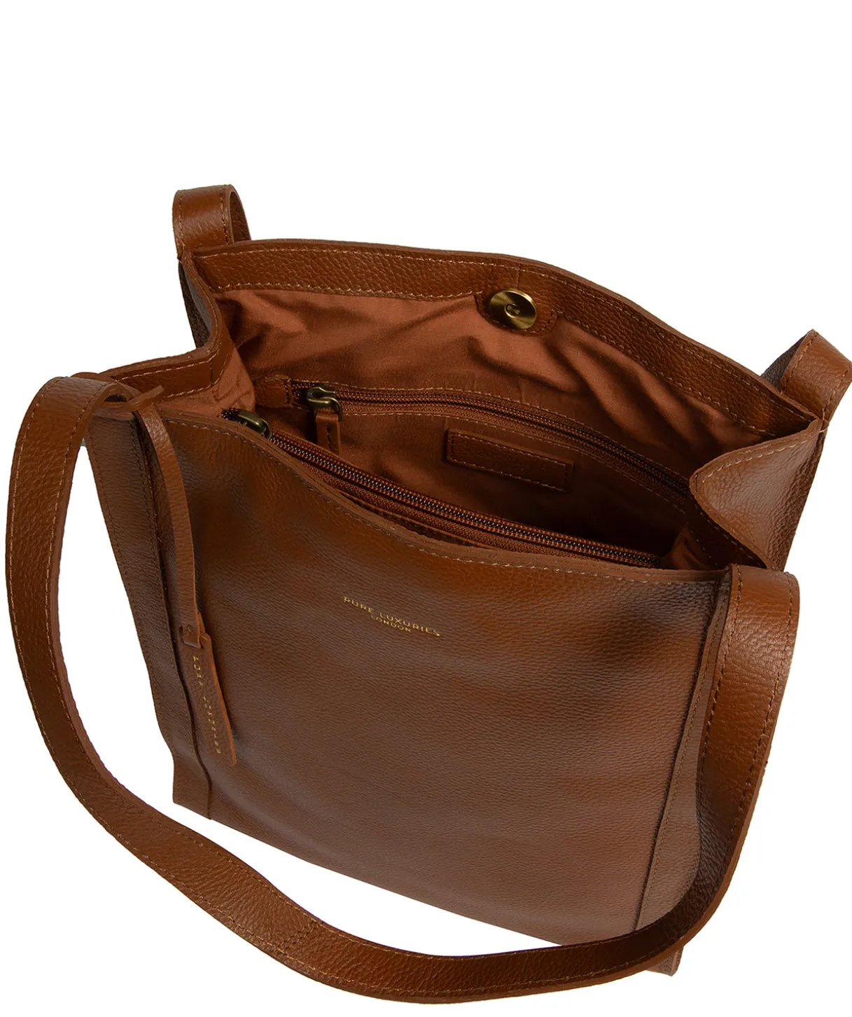Brighton' Tan Leather Shopper Bag