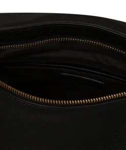 Brigitte' Black Leather Backpack