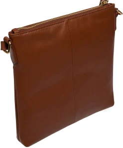 Brooke' Caramel Leather Cross Body Bag