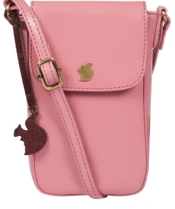Buzz' Blush Leather Cross Body Phone Bag