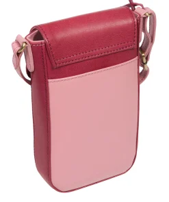 Buzz' Blush & Orchid Leather Cross Body Phone Bag