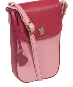Buzz' Blush & Orchid Leather Cross Body Phone Bag