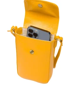 Buzz' Lemon Drop Leather Cross Body Phone Bag