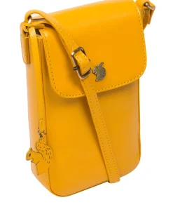 Buzz' Lemon Drop Leather Cross Body Phone Bag