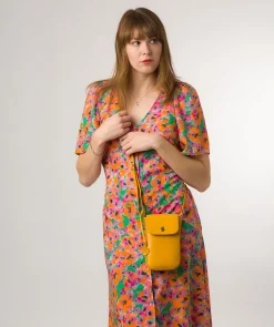 Buzz' Lemon Drop Leather Cross Body Phone Bag